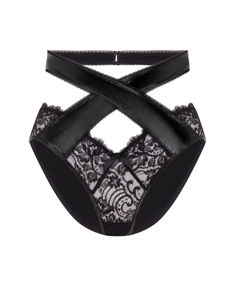 Черные трусы с высокой посадкой Vicki