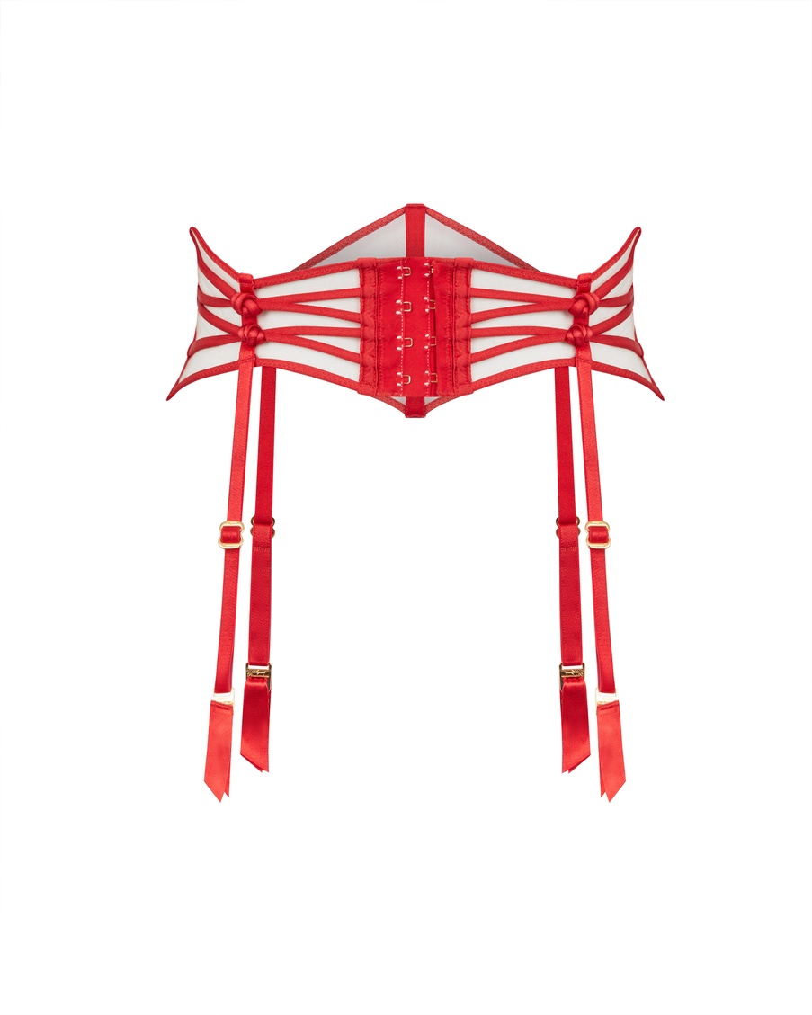 Красный прозрачный корсетный пояс Ozara