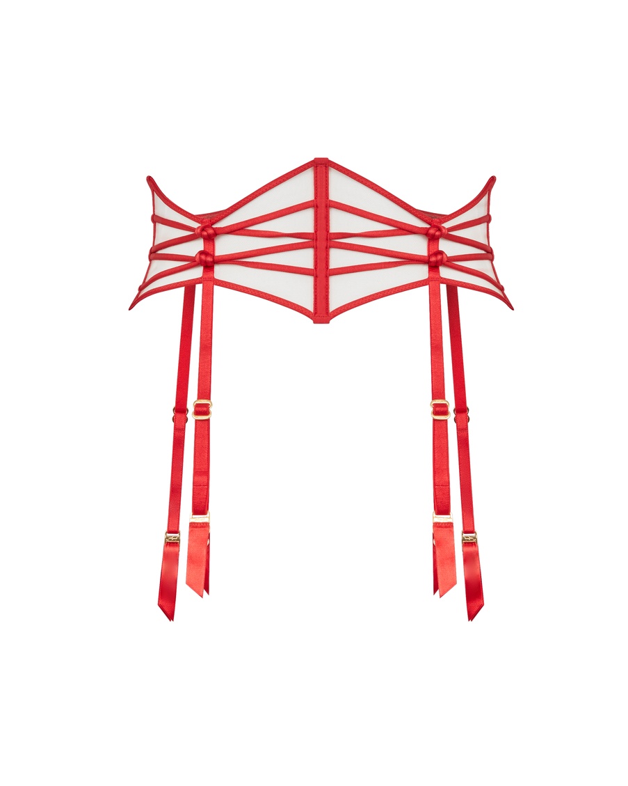 Красный прозрачный корсетный пояс Ozara