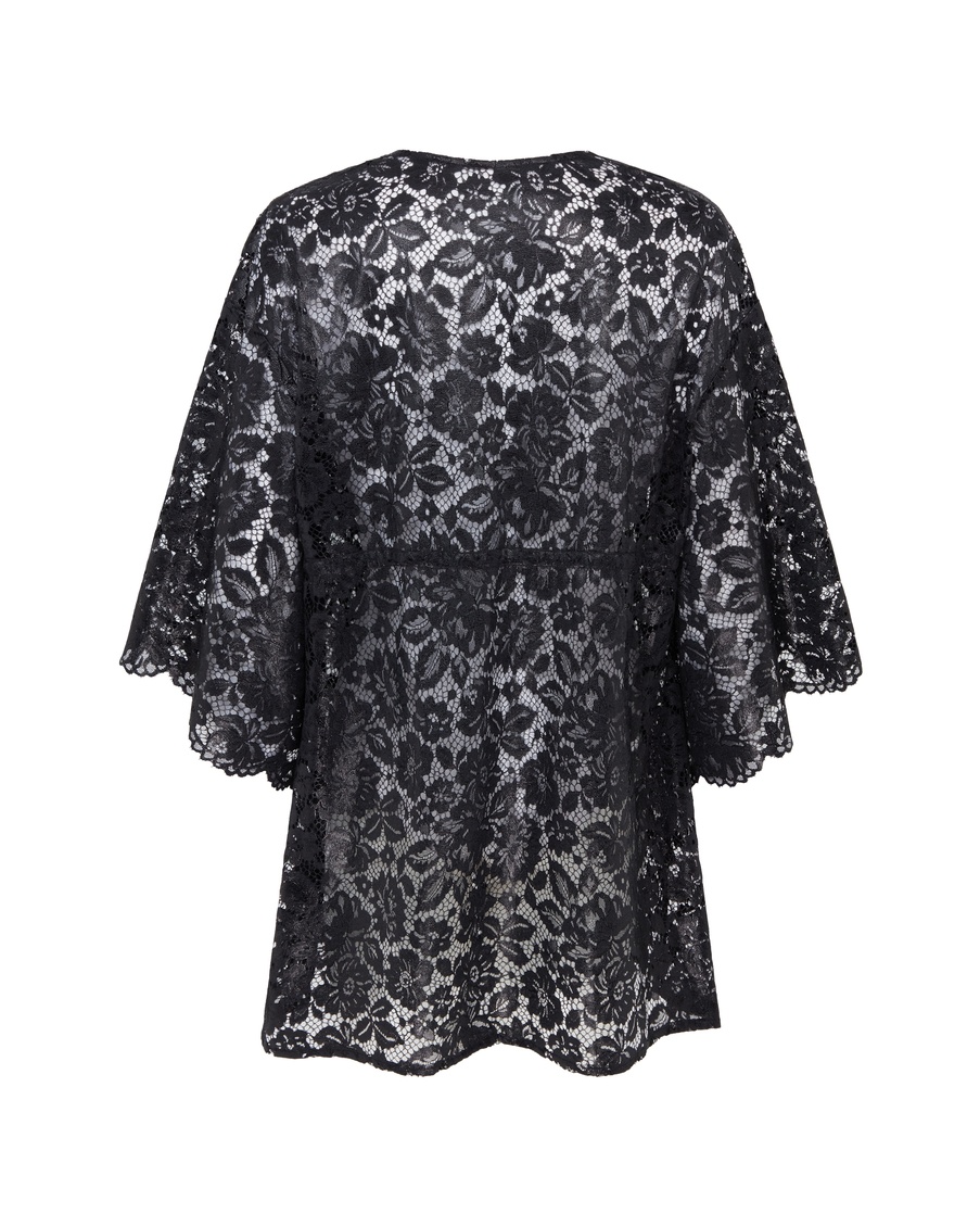 Черная пляжная накидка Trixa