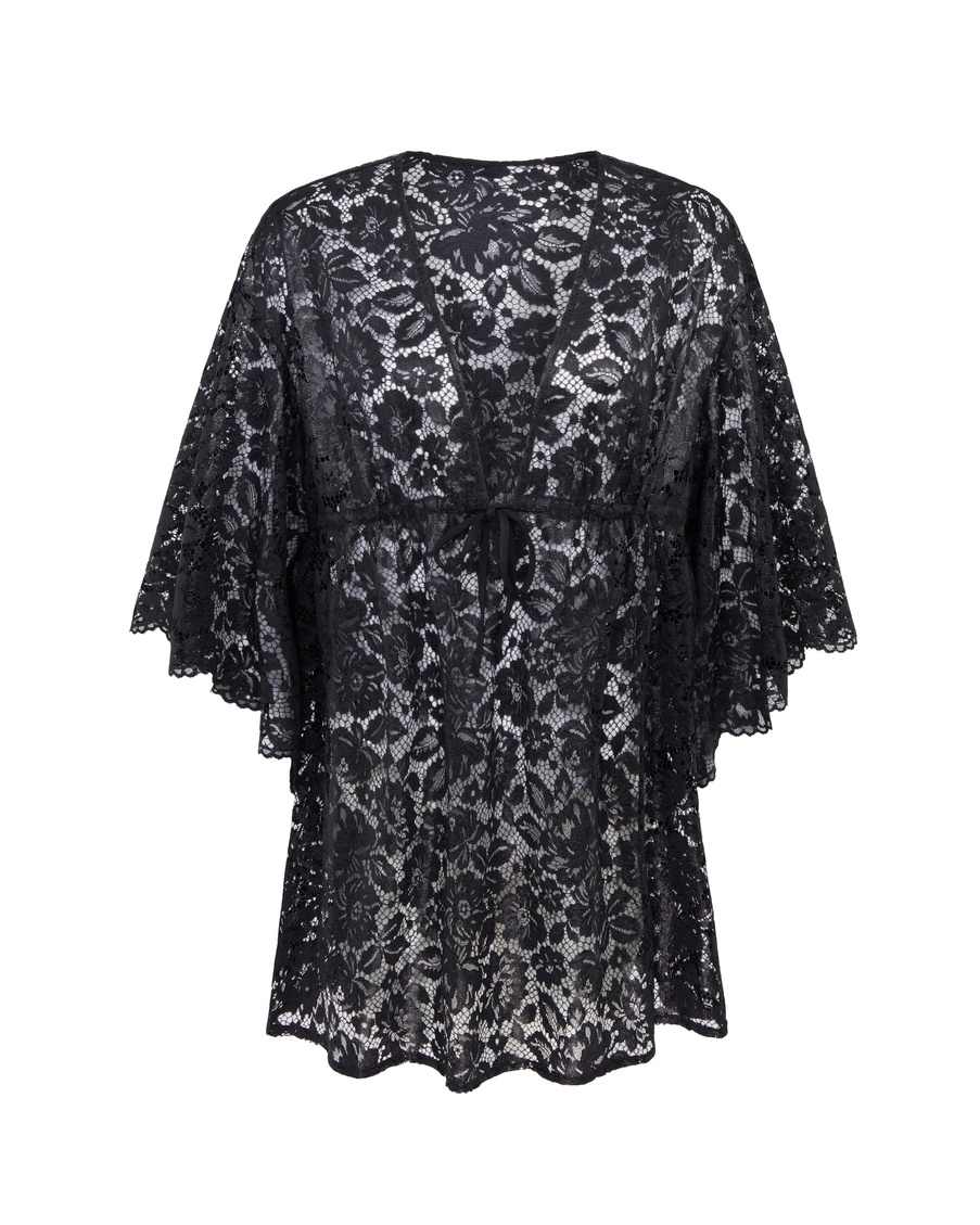 Черная пляжная накидка Trixa