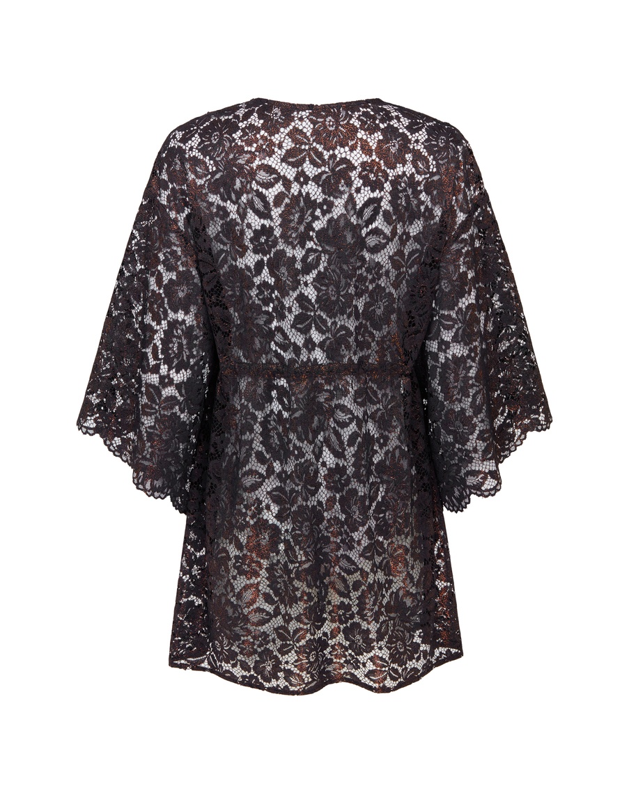 Черно-золотая пляжная накидка Trixa