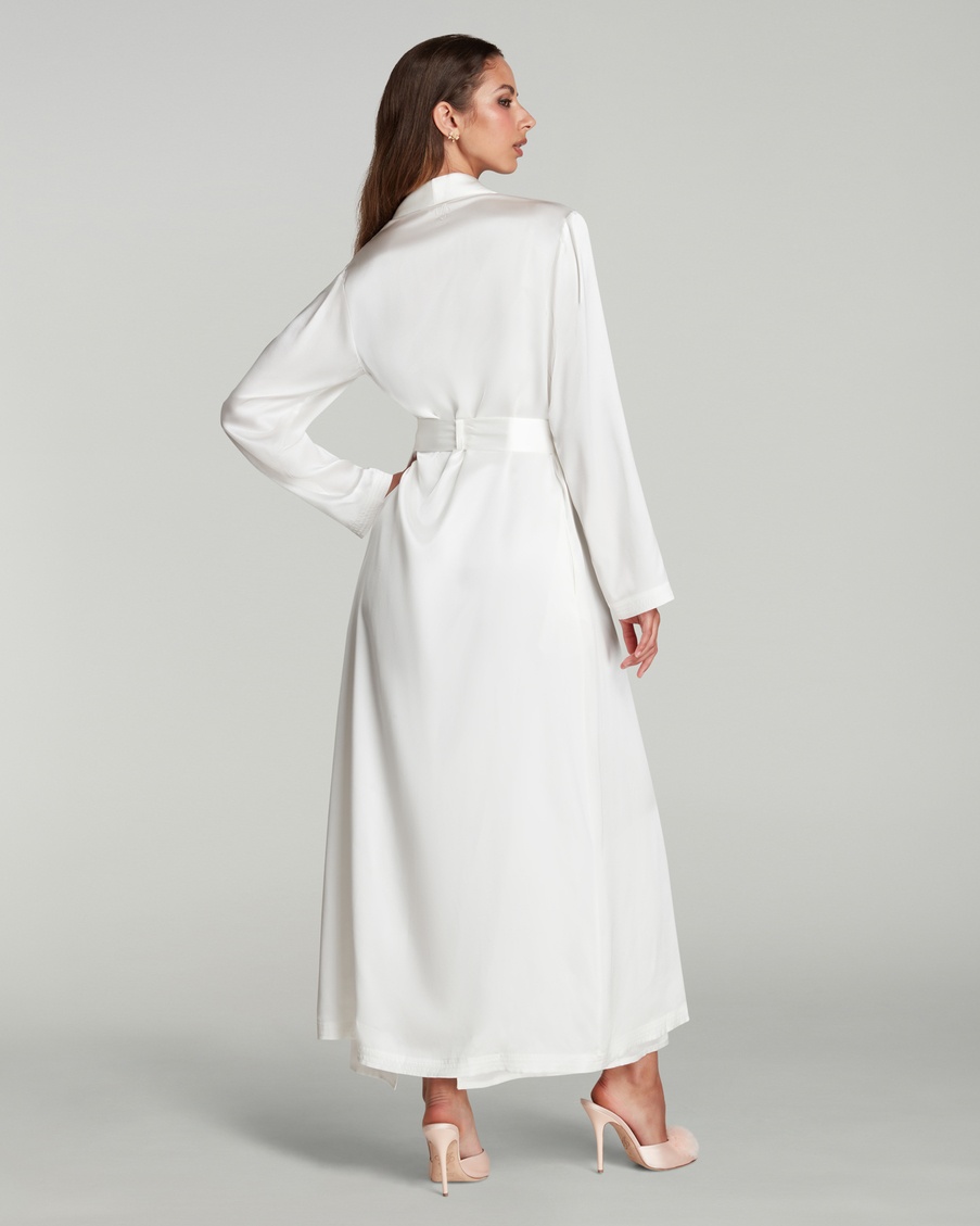 Длинный халат цвета слоновой кости Cecily