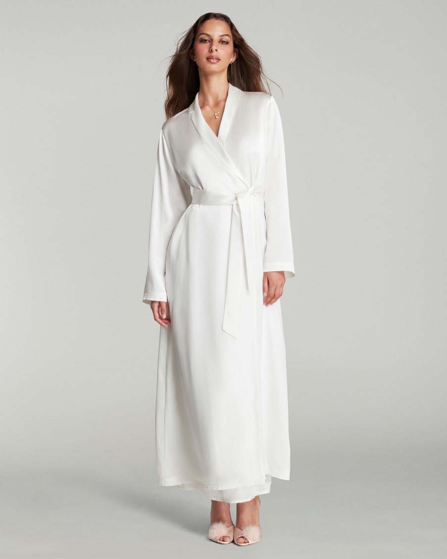 Длинный халат цвета слоновой кости Cecily