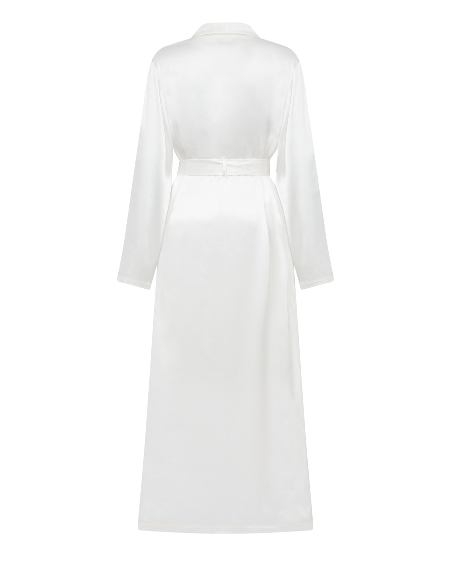 Длинный халат цвета слоновой кости Cecily