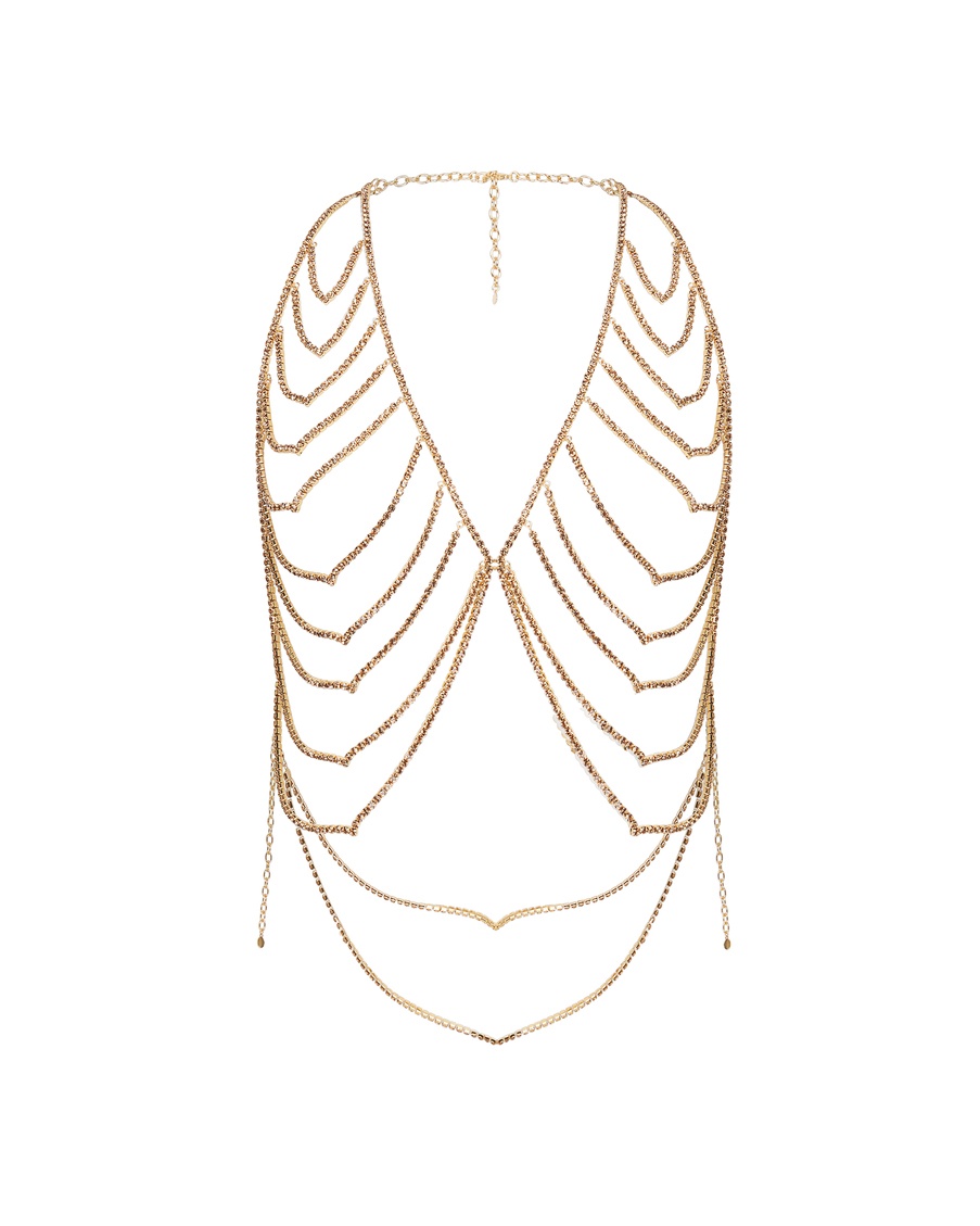 Золотистая цепочка для тела Elliotte