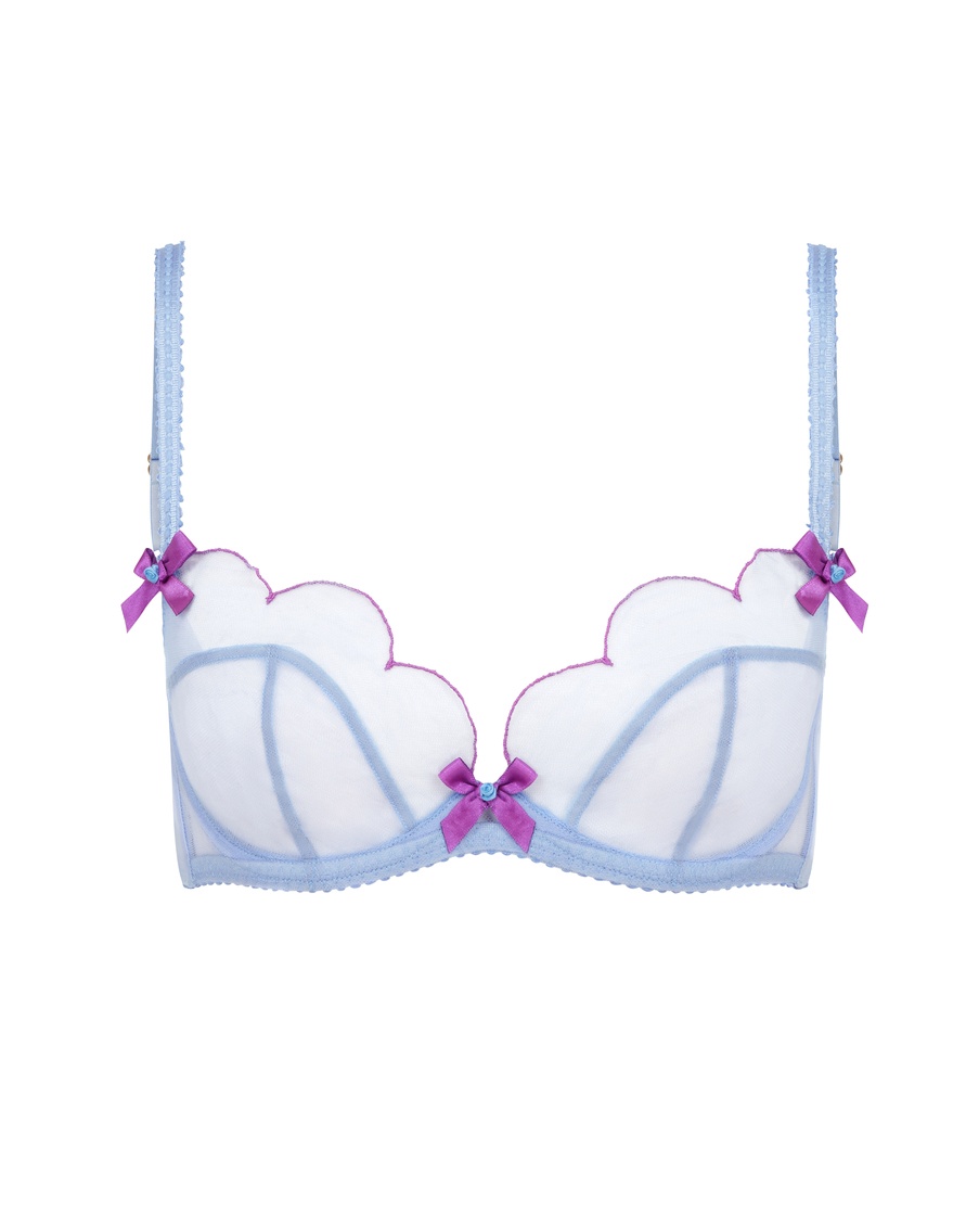 Голубой прозрачный бюстгальтер с мягкой чашкой Lorna
