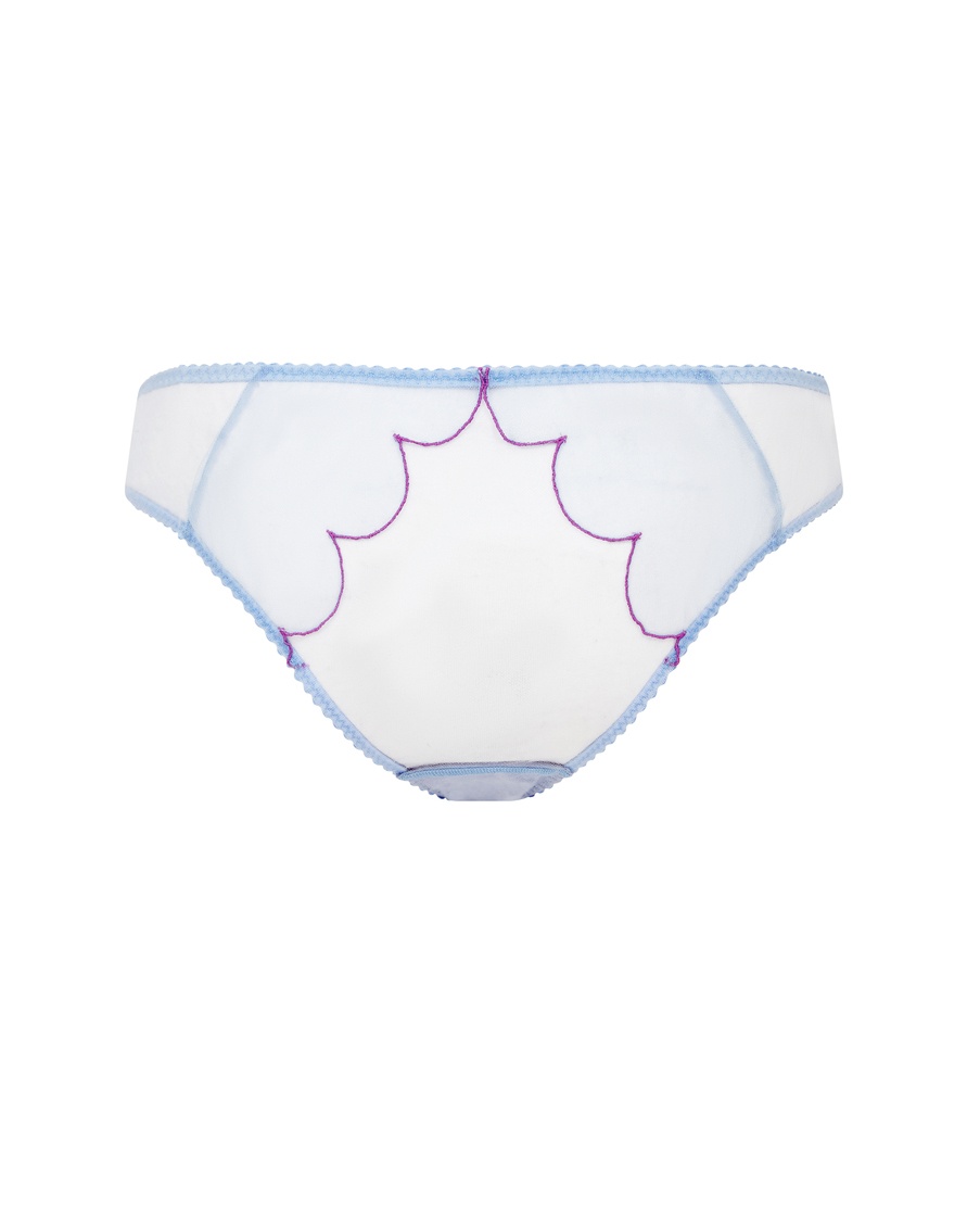 Голубые прозрачные классические трусы Lorna