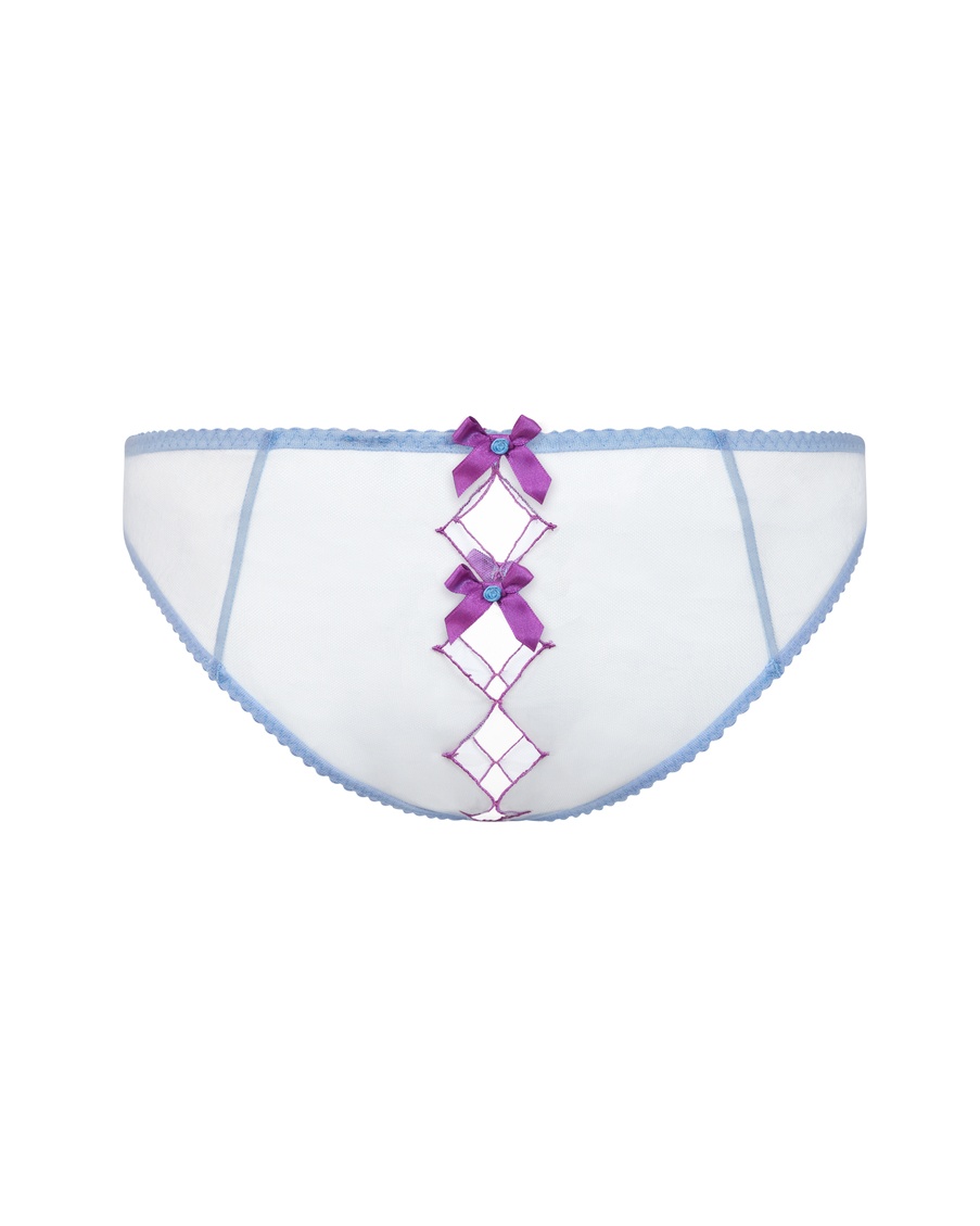 Голубые прозрачные французские трусы Lorna