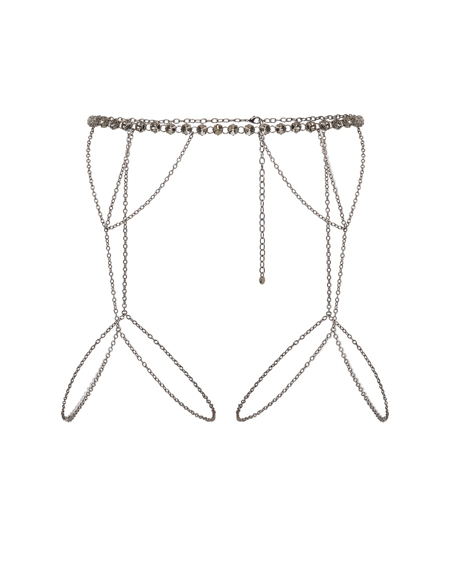 Черная цепочка на пояс Kensia