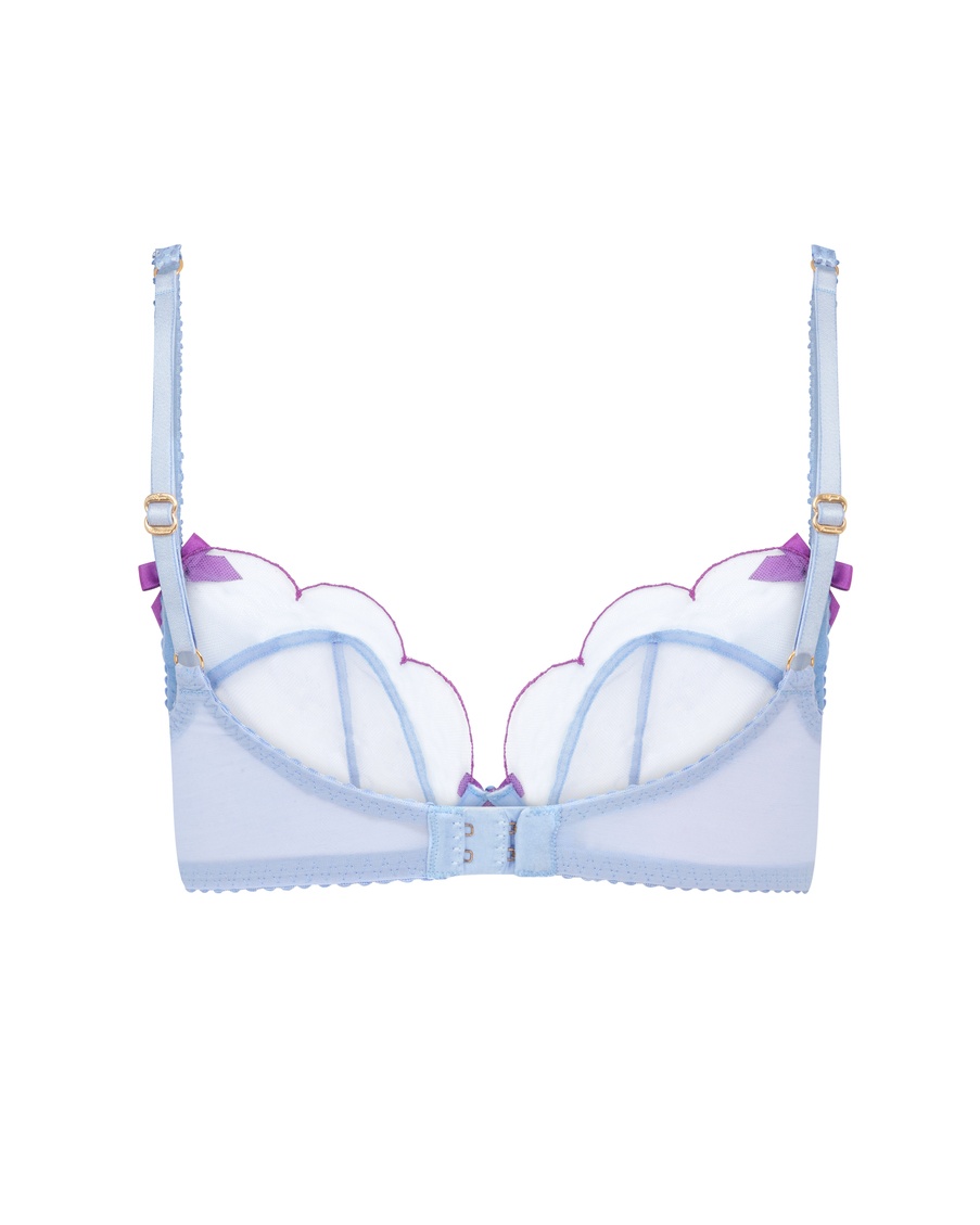 Голубой прозрачный бюстгальтер с мягкой чашкой Lorna