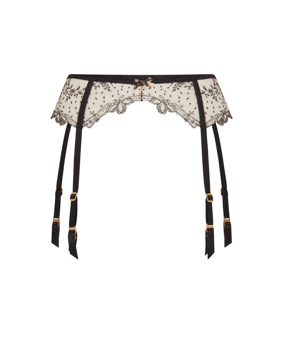 Черный пояс для чулок Graice