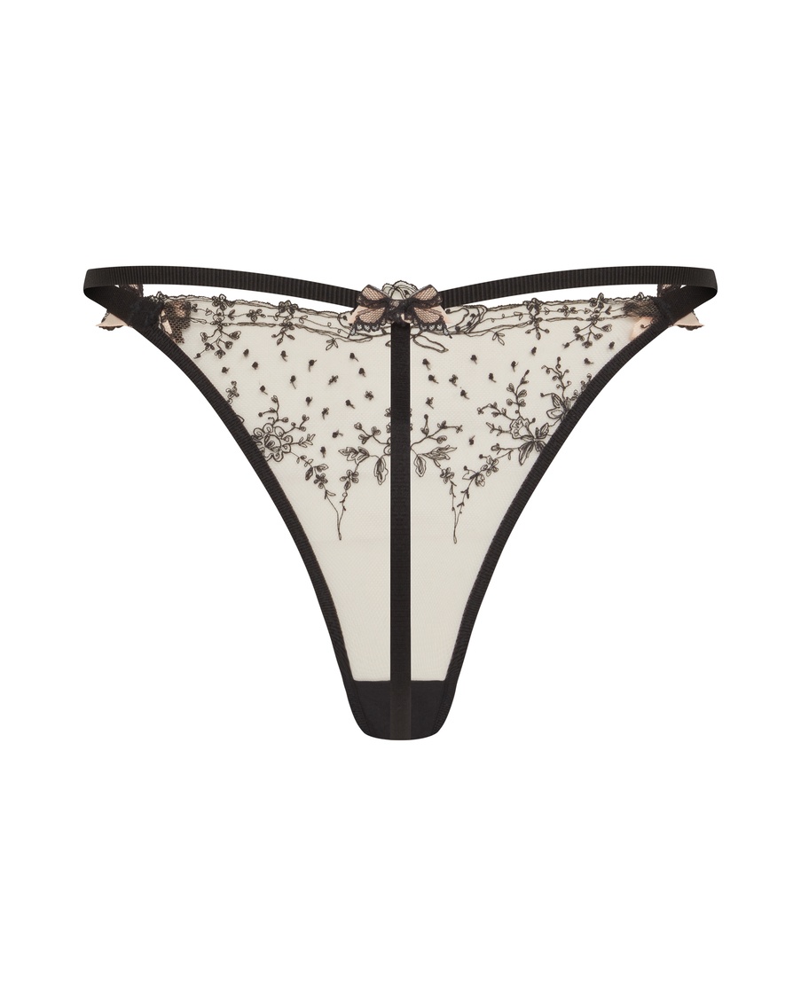 Черные трусы стринги Graice