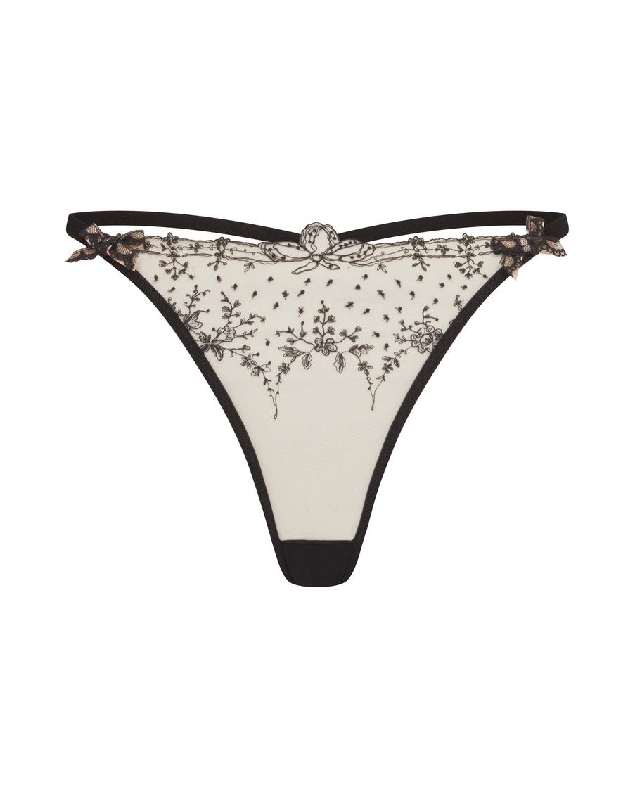 Черные трусы стринги Graice