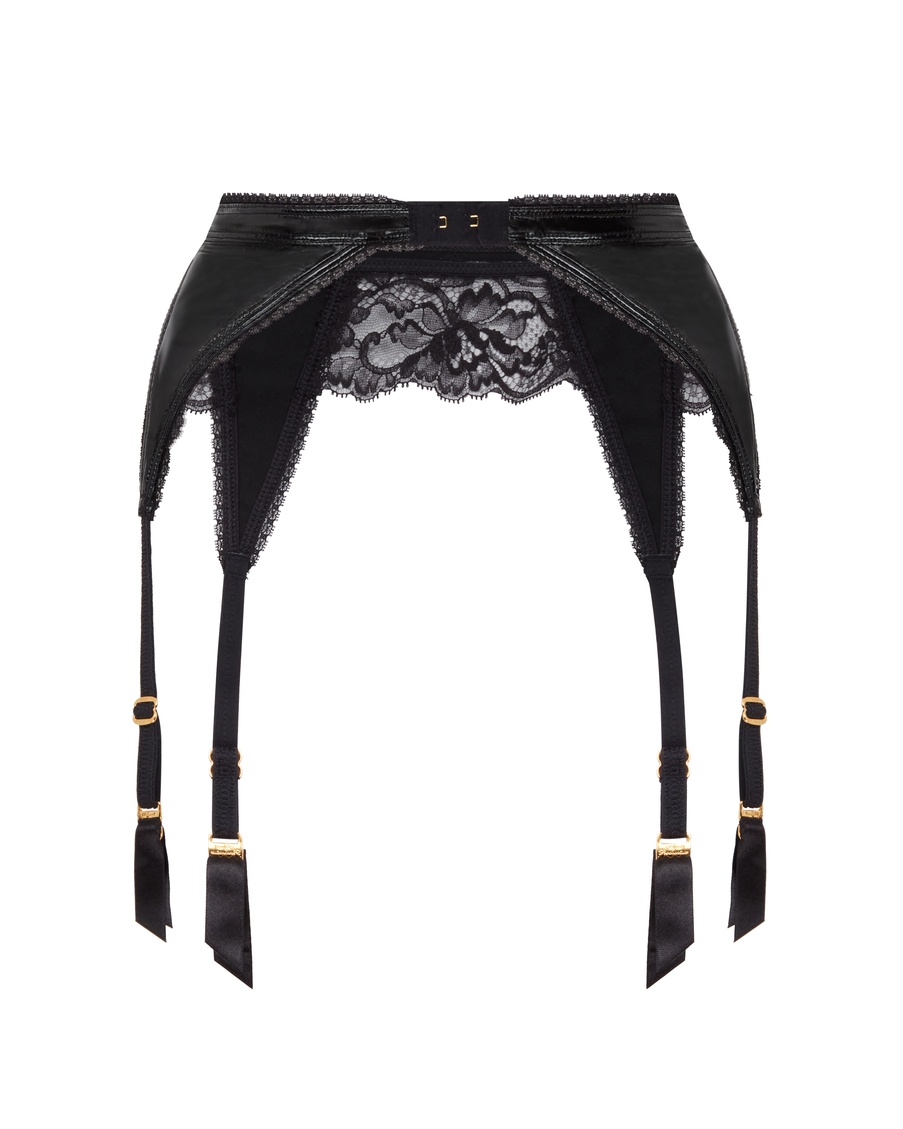 Черный пояс для чулок Vicki