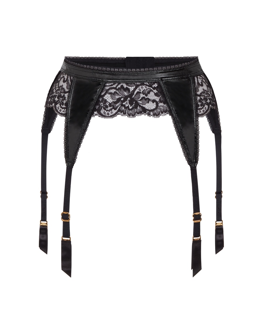 Черный пояс для чулок Vicki