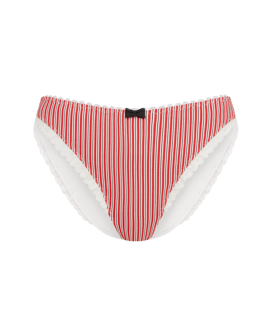 Красно-белые плавки купальника Milli