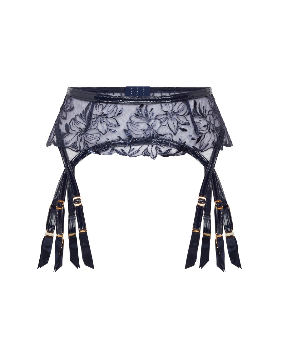 Темно-синий пояс для чулок Ozella