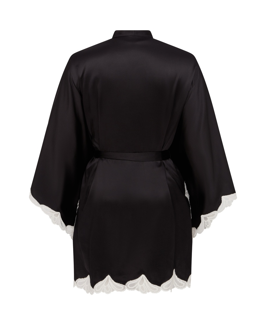 Черный халат-кимоно Nelle