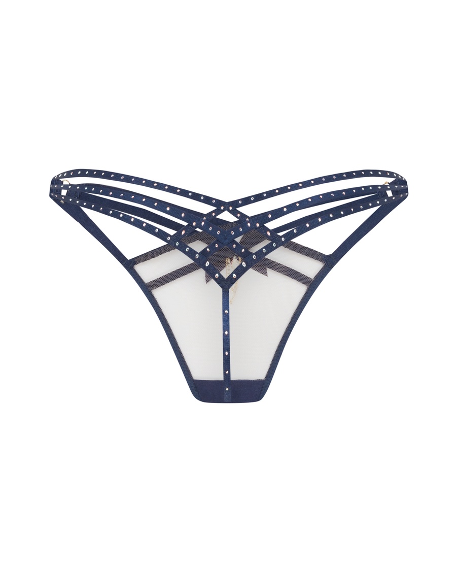 Темно-синие трусы стринги Rubi