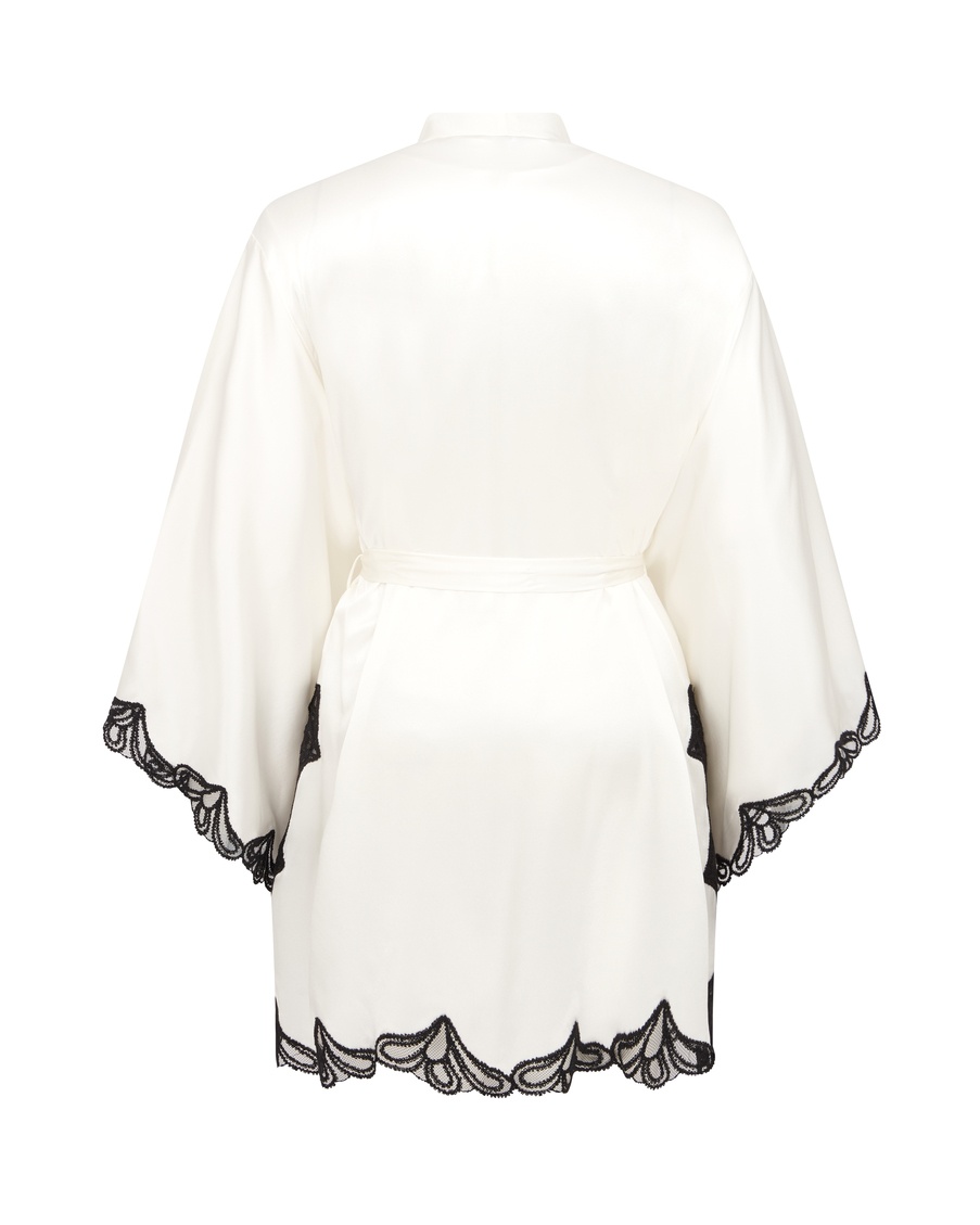 Халат-кимоно цвета слоновой кости Nelle