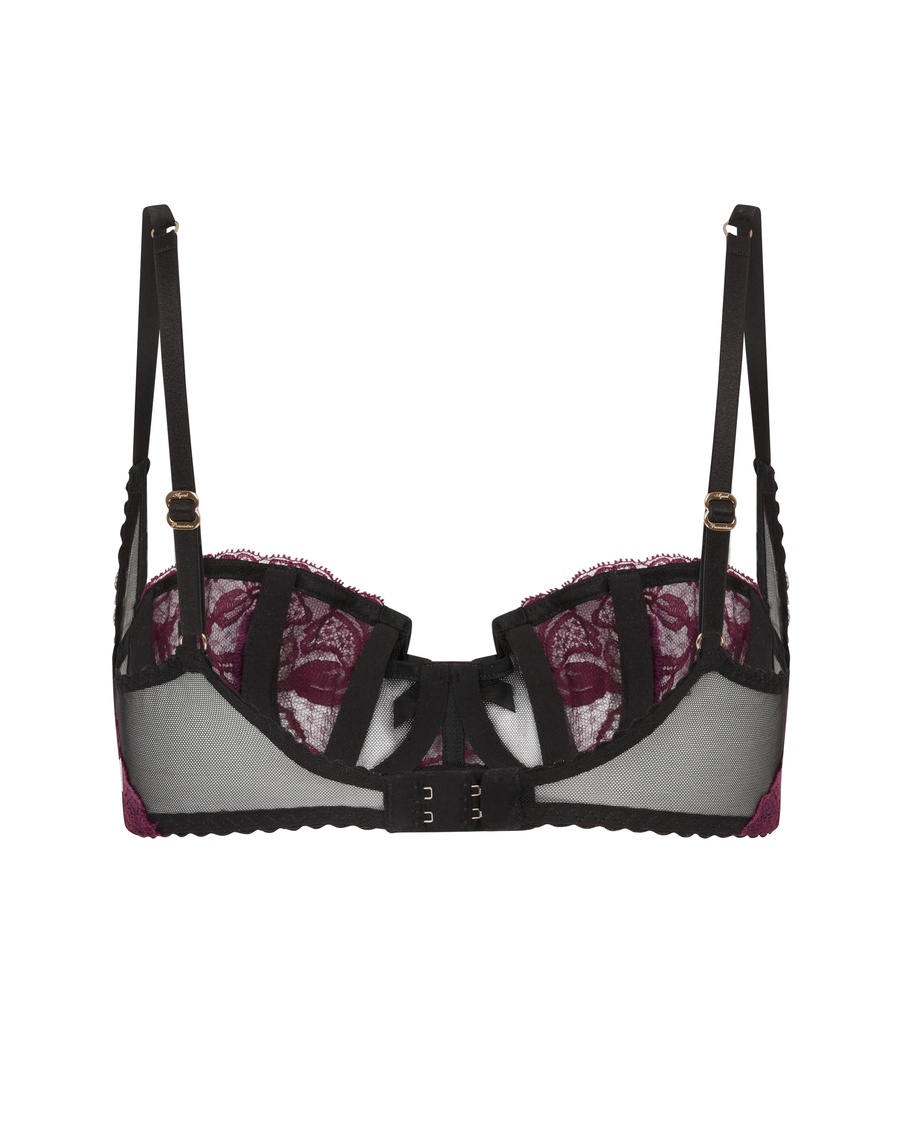 Сливово-черный бюстгальтер балконет Rozlyn