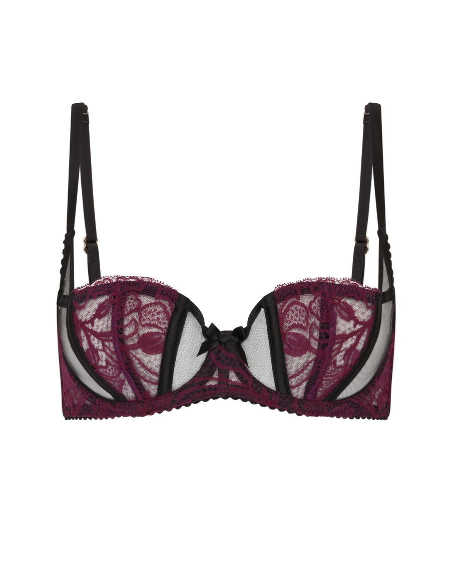 Сливово-черный бюстгальтер балконет Rozlyn