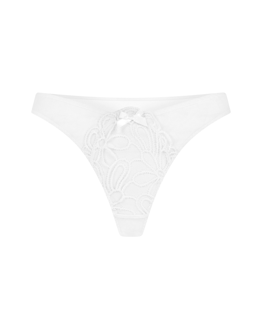 Белые трусы стринги Nelle