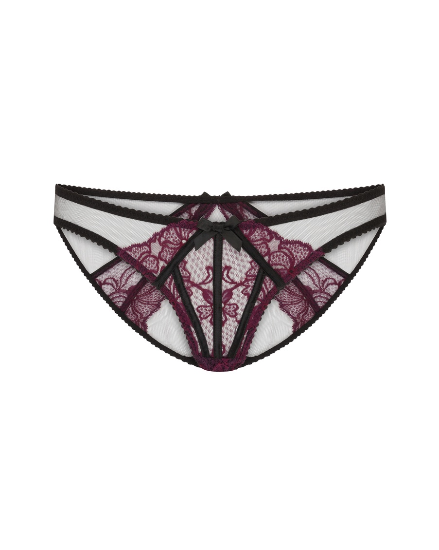 Сливово-черные классические трусы Rozlyn