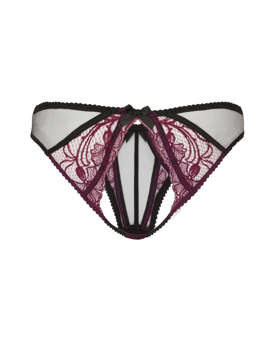Сливово-черные французские трусы Rozlyn