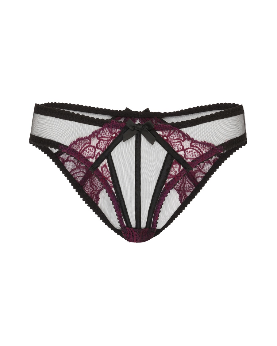 Сливово-черные французские трусы Rozlyn