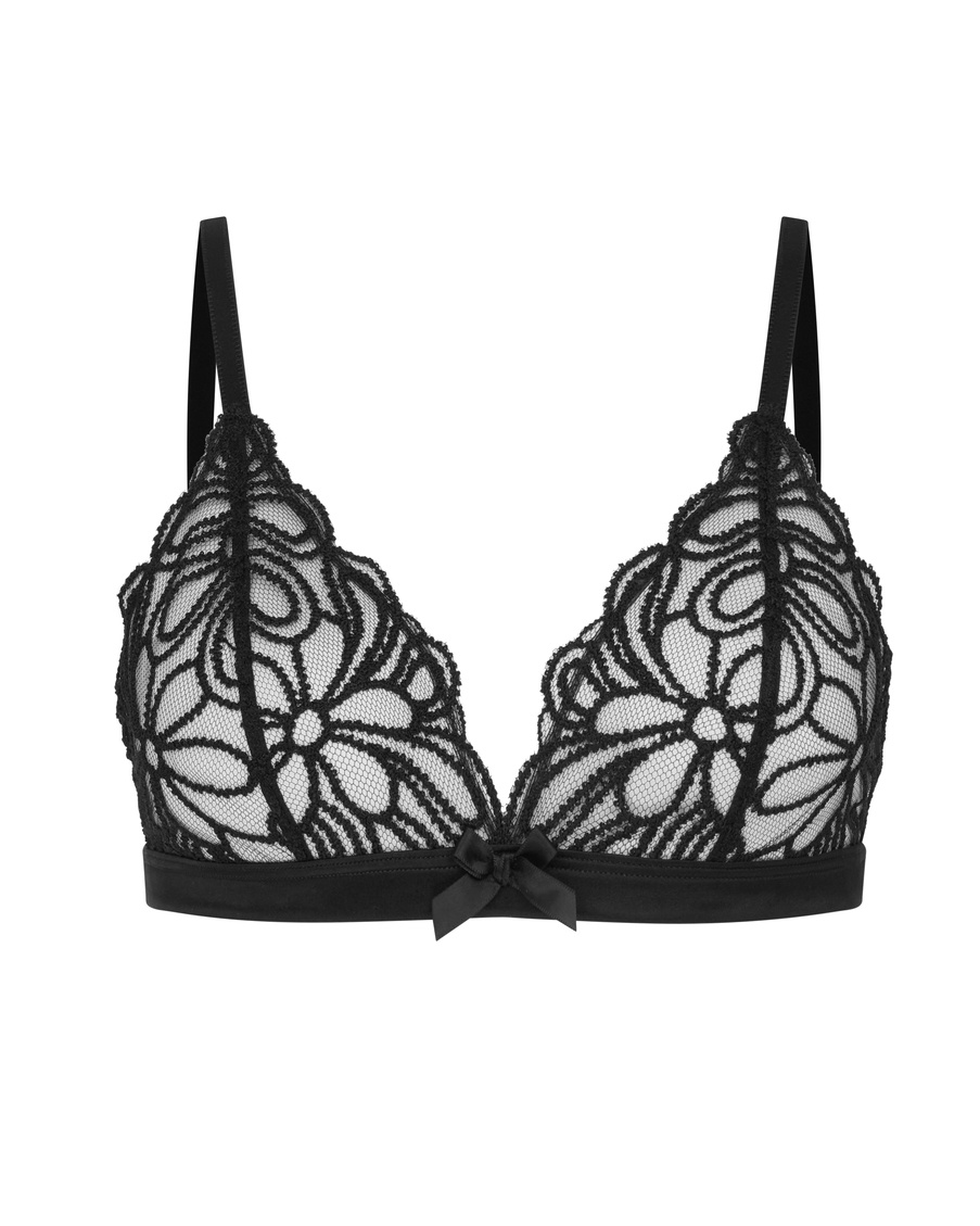Черный бюстгальтер с мягкой чашкой Nelle