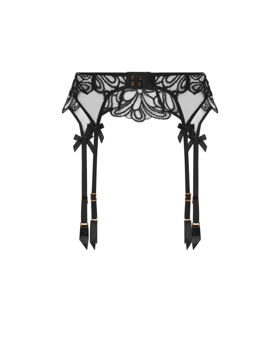 Черный пояс для чулок Nelle