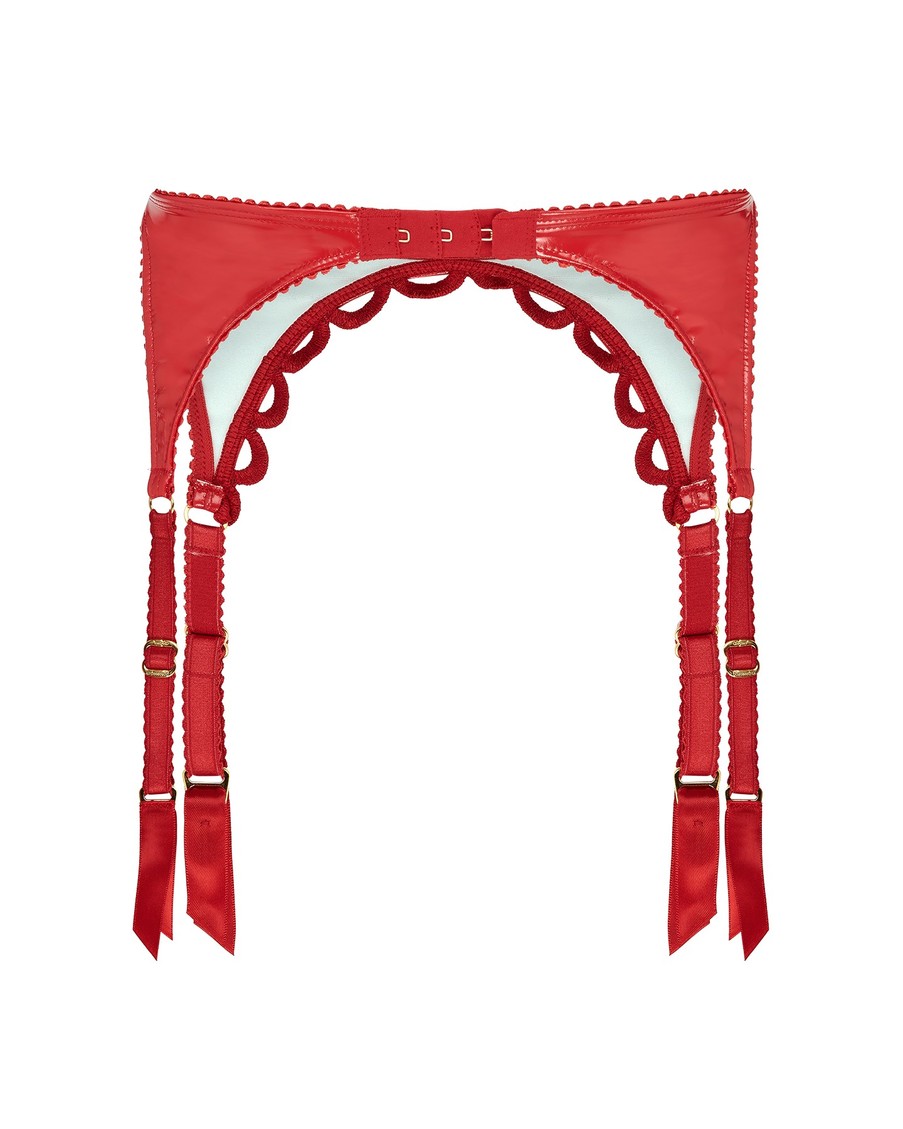 Красный пояс для чулок Zarya