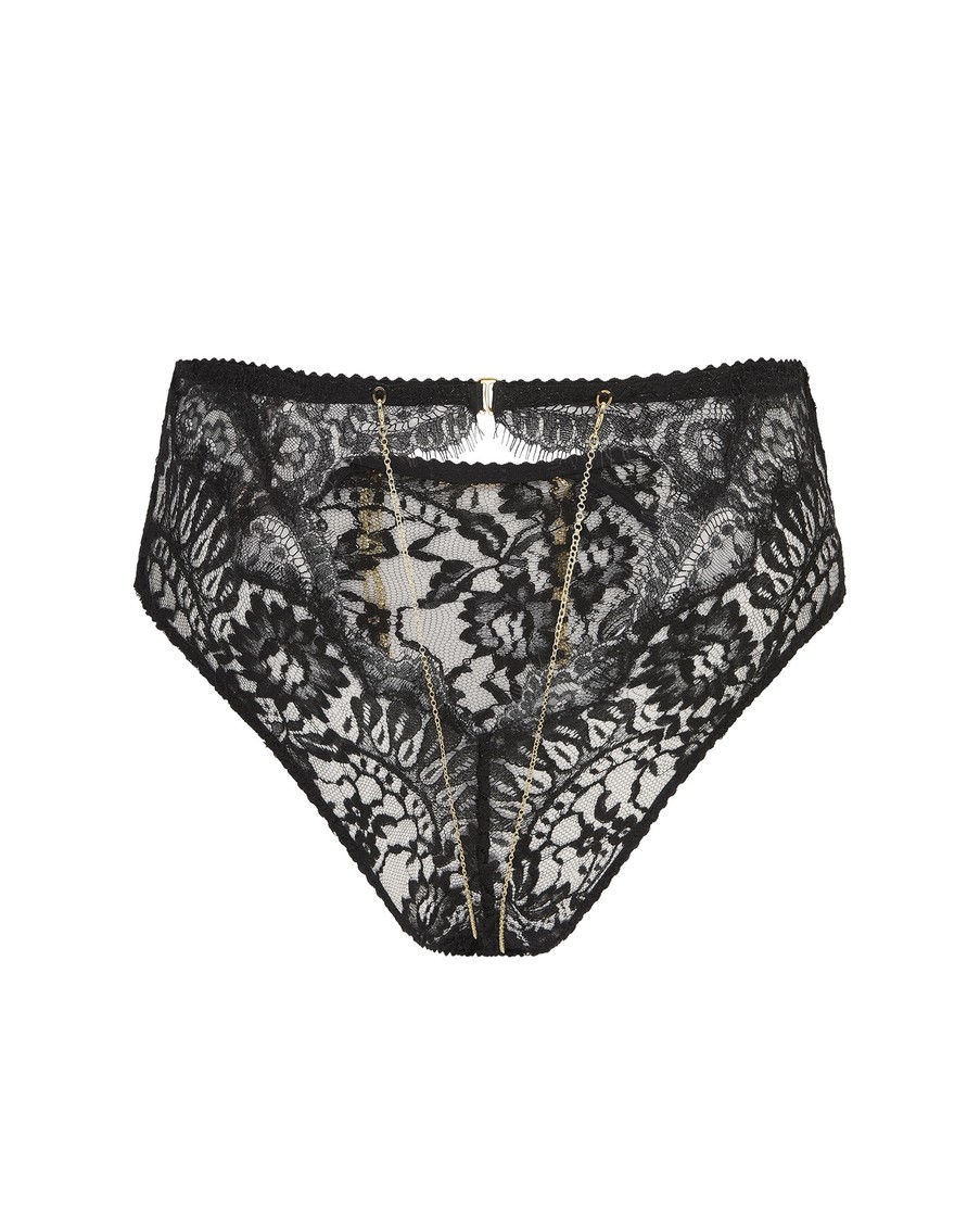 Черные трусы с высокой посадкой Tasmina