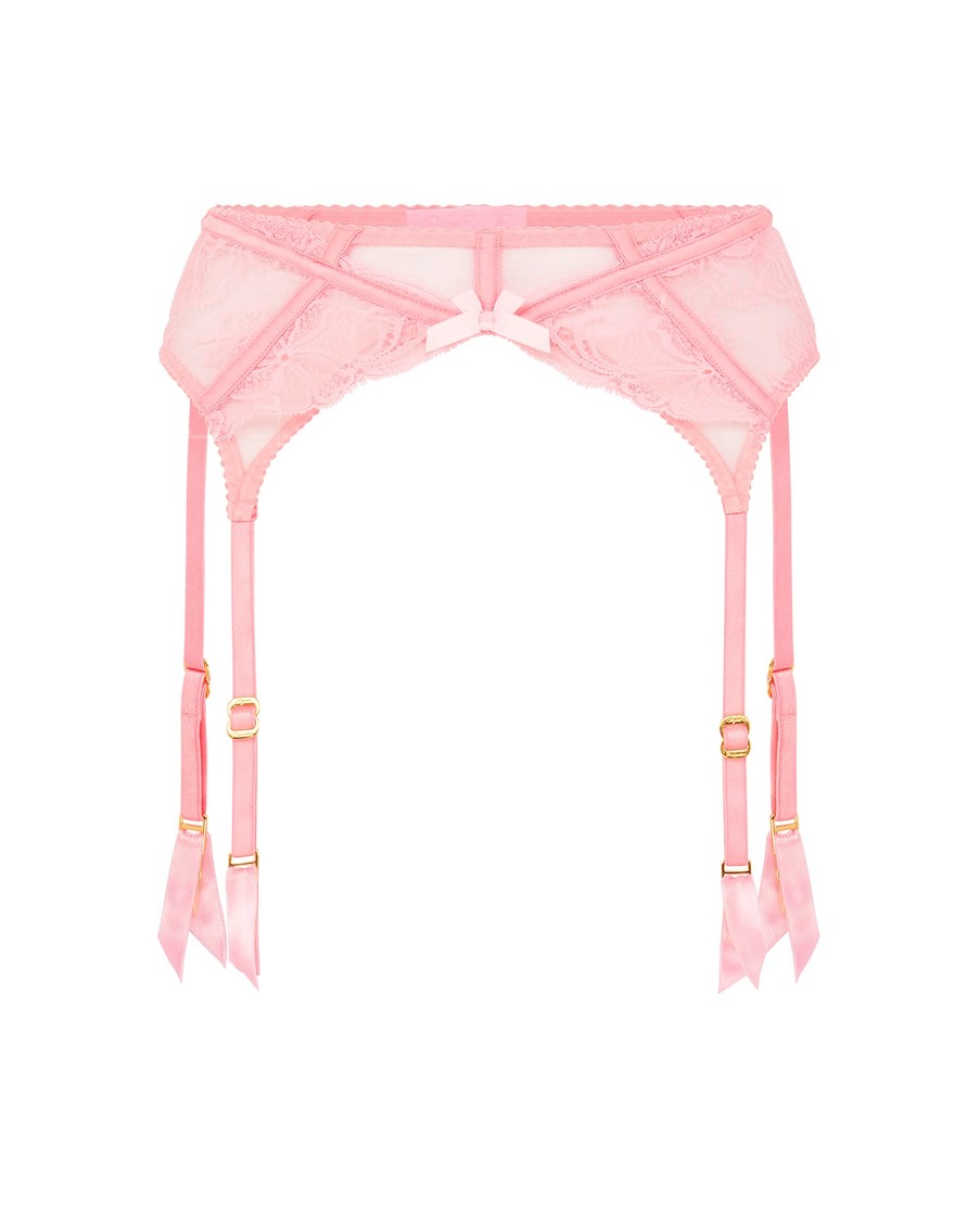 Нежно-розовый пояс для чулок Rozlyn