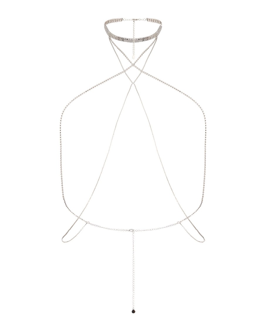 Серебристая цепочка на тело Laynie