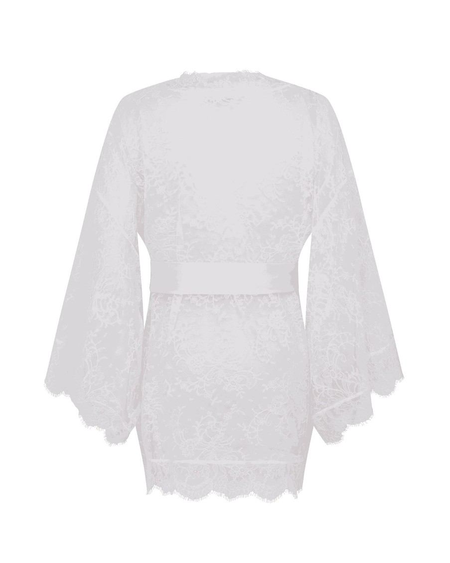 Белое кружевное кимоно Daniela