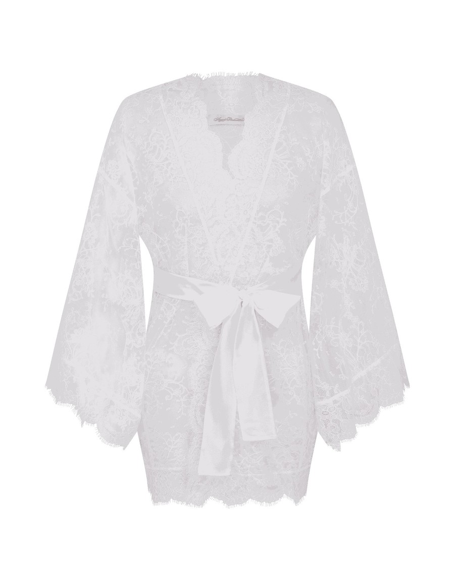 Белое кружевное кимоно Daniela