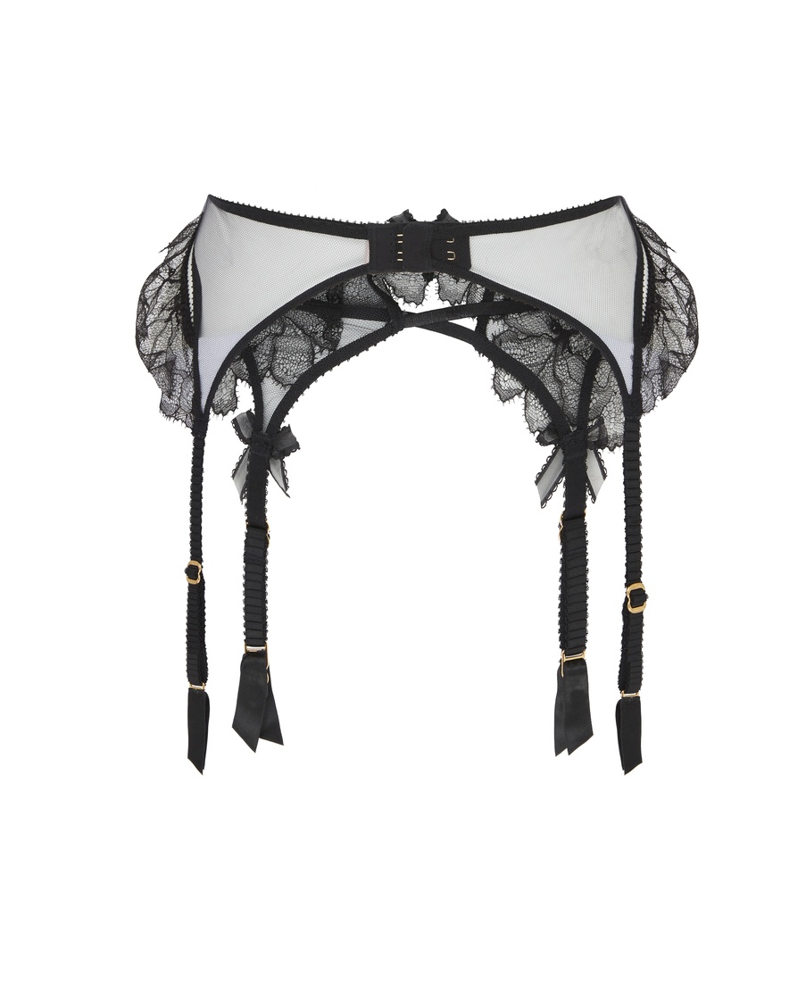 Черный пояс для чулок Kissie