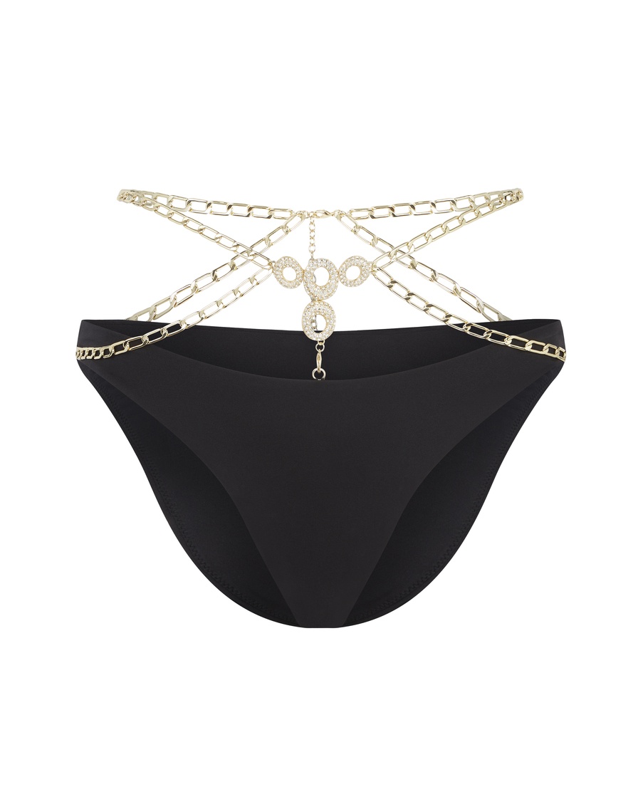 Черные плавки купальника Haislee