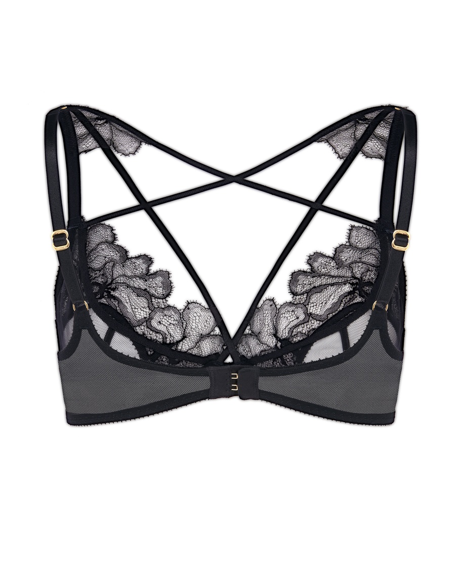 Черный бюстгальтер с мягкой чашкой Kissie