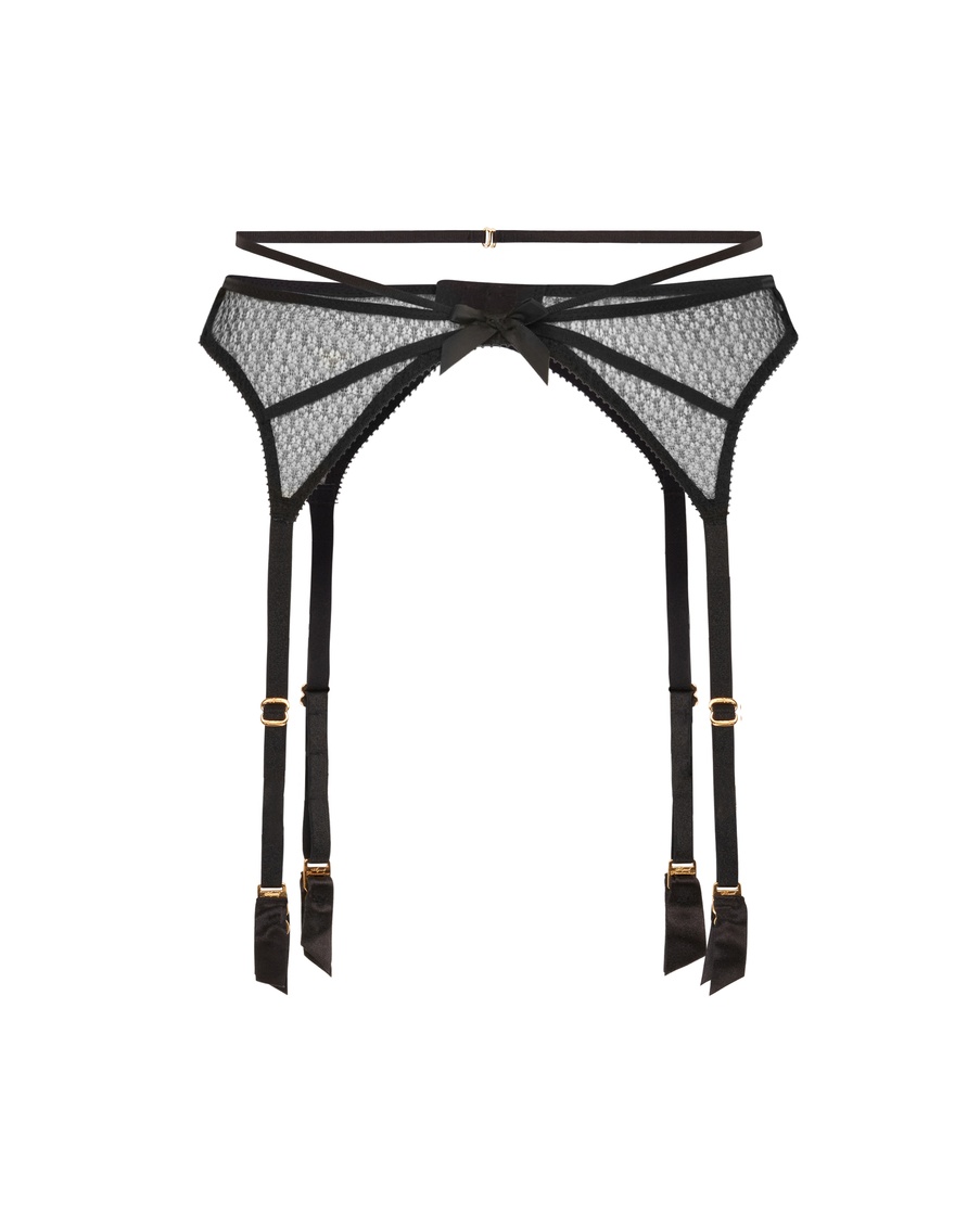 Черный пояс для чулок Nicki