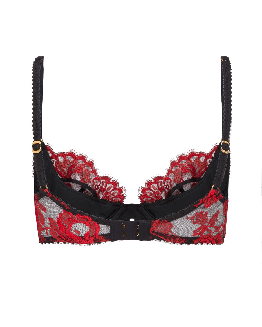 Красно-черный бюстгальтер с мягкой чашкой Solanna
