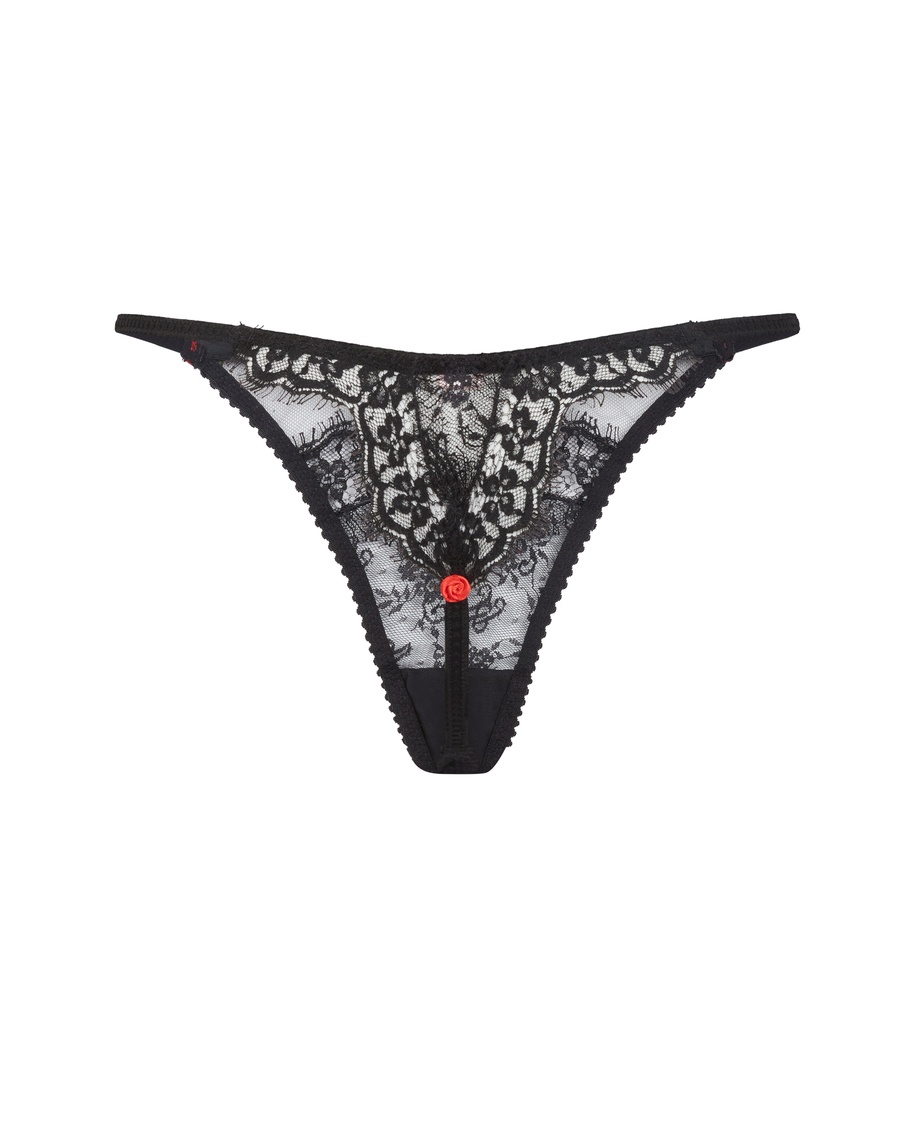 Черные трусы стринги Clarissa