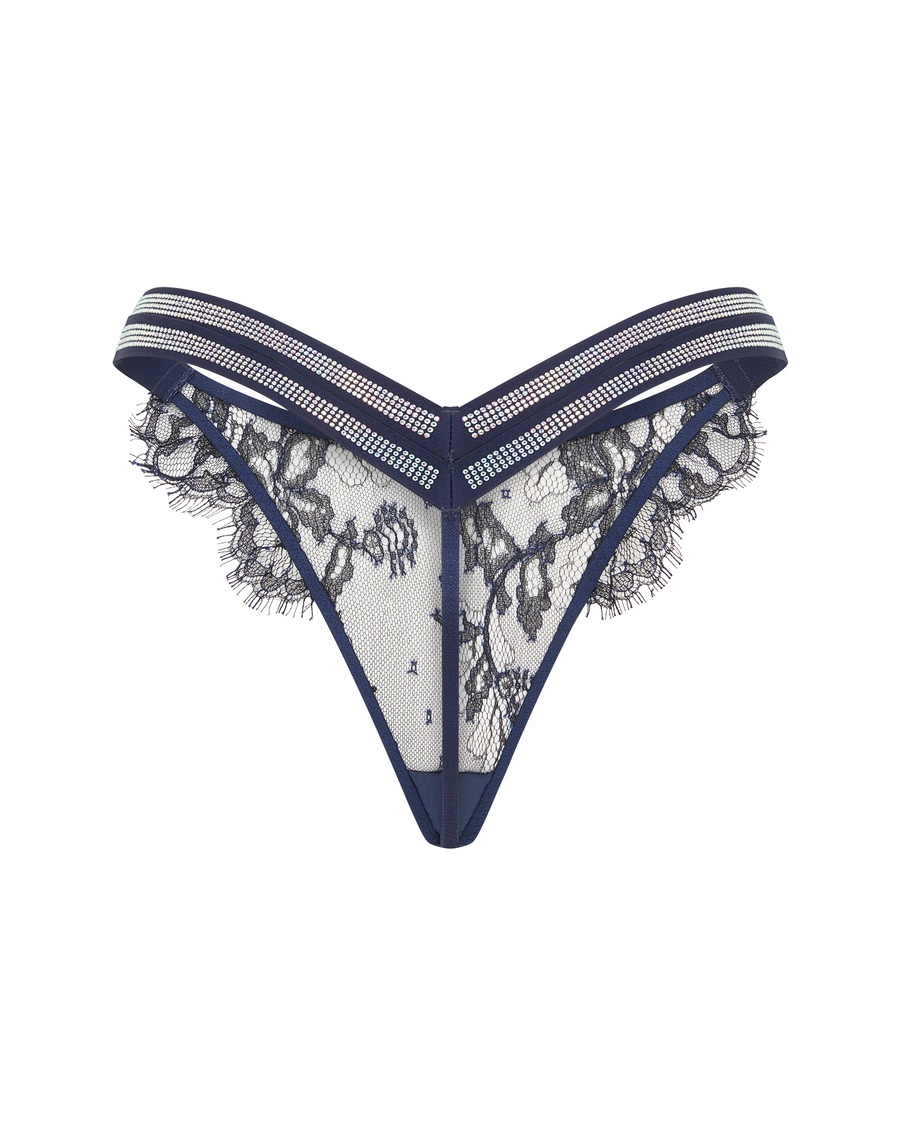 Темно-синие трусы стринги Ritzia
