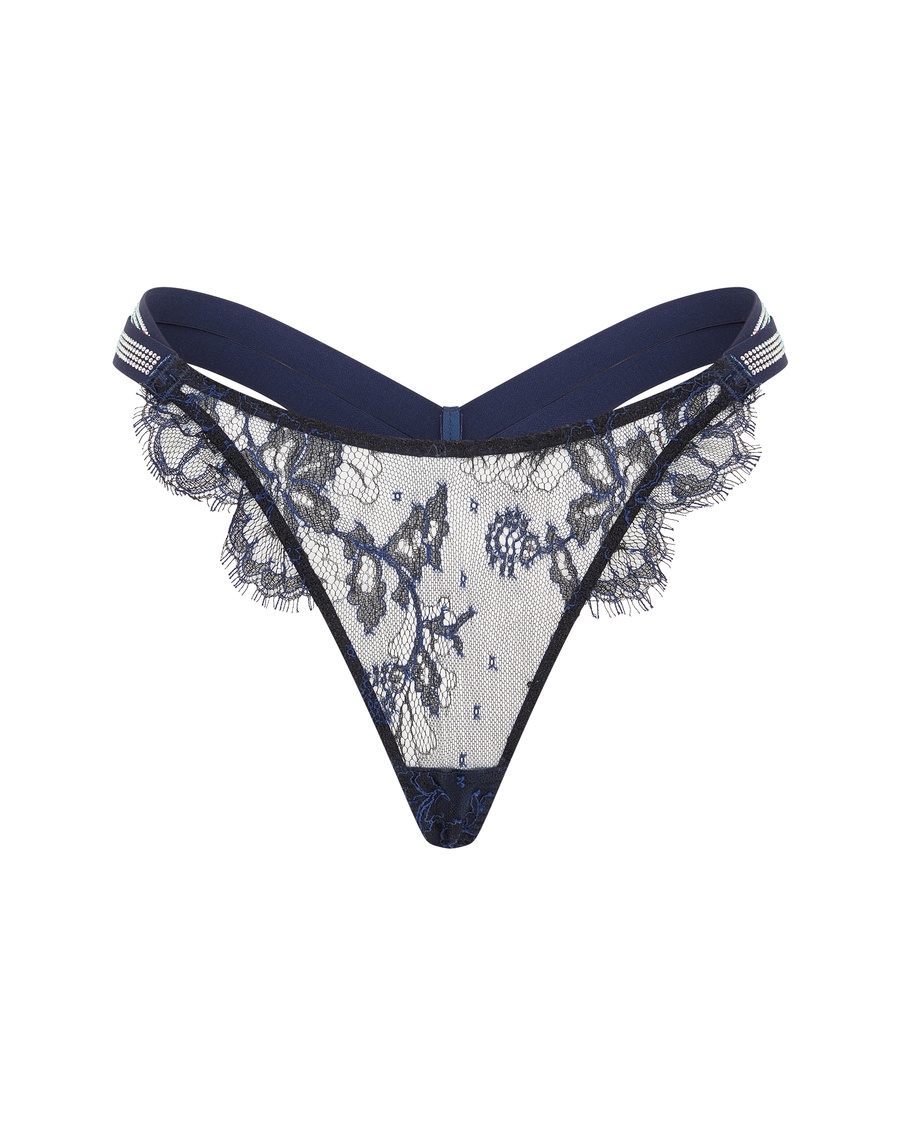 Темно-синие трусы стринги Ritzia