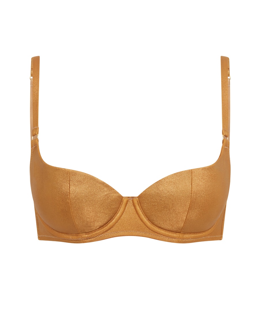 Золотистый бюстгальтер с плотной чашкой Sirenna