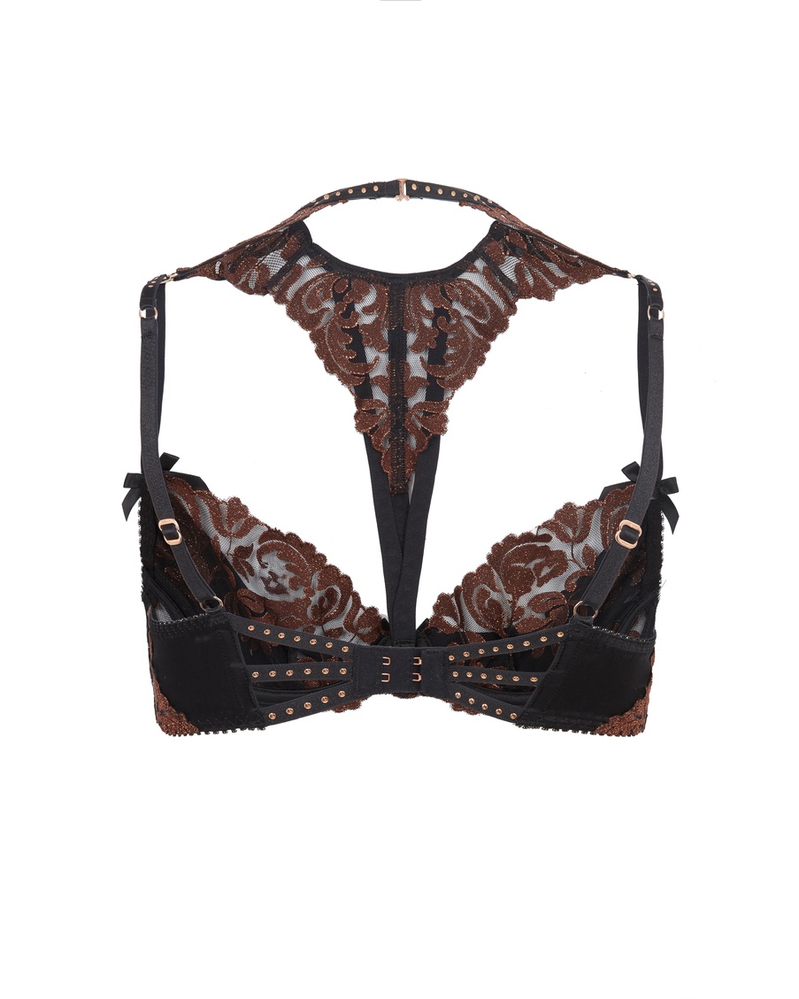 Коричневый бюстгальтер-топ Zarella