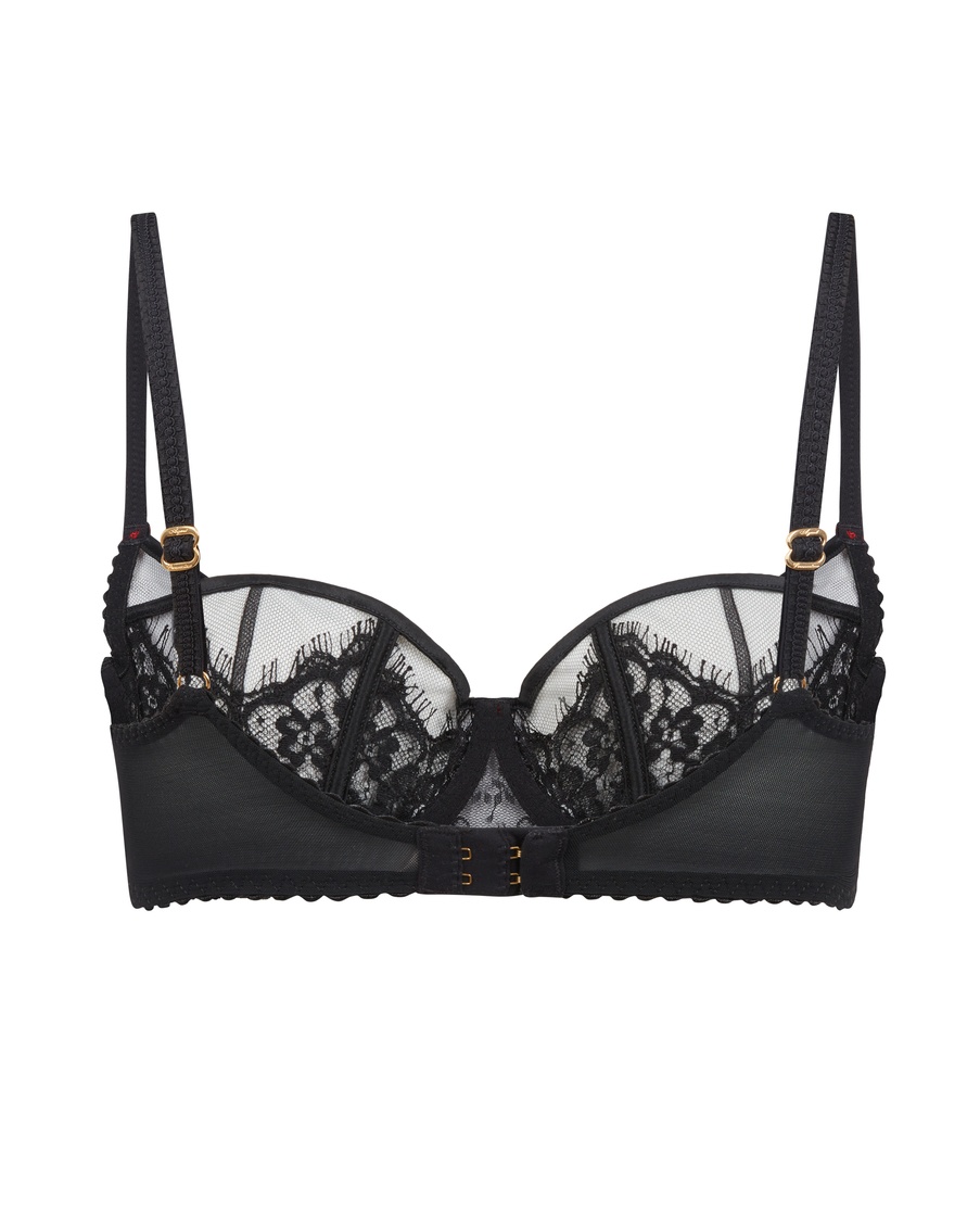 Черный бюстгальтер балконет Clarissa